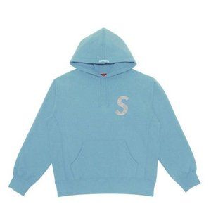 Supreme Swarovski S Logo Hooded 'Light Aqua' Sweatshirt